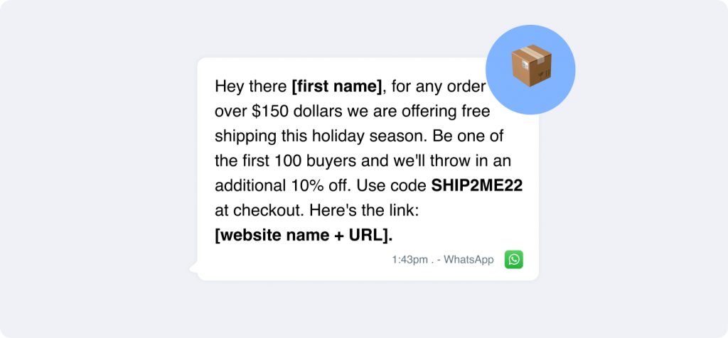 Get into the holiday spirit with our exclusive offer: enjoy free shipping and 10% off on orders over $150. Use promo code SHIP2ME22. Limited to the first 100 buyers! [Placeholder Name], shop now: [Placeholder Link]. Perfect for those seeking Christmas gift deals!.