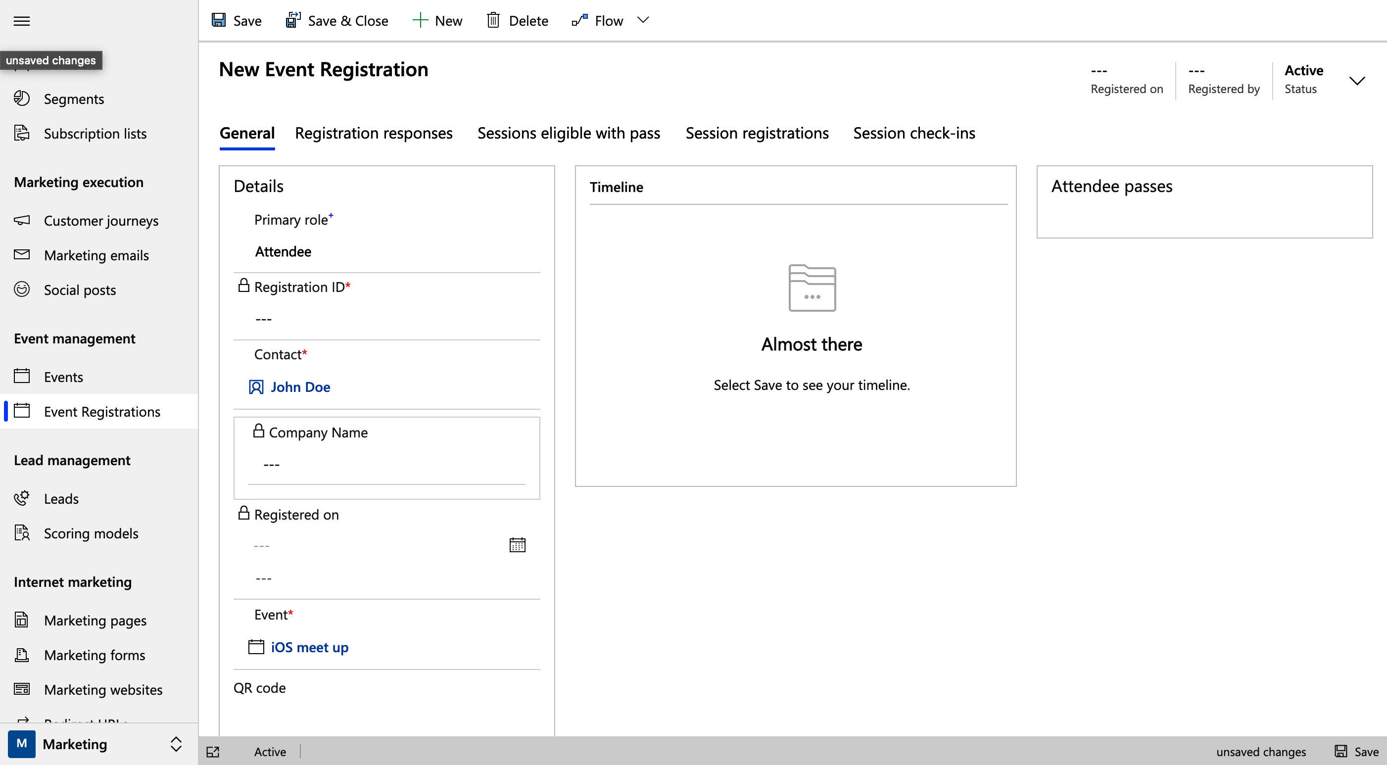 Fill in the registration