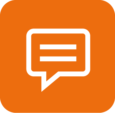 An orange square with a Conversations API speech bubble icon.