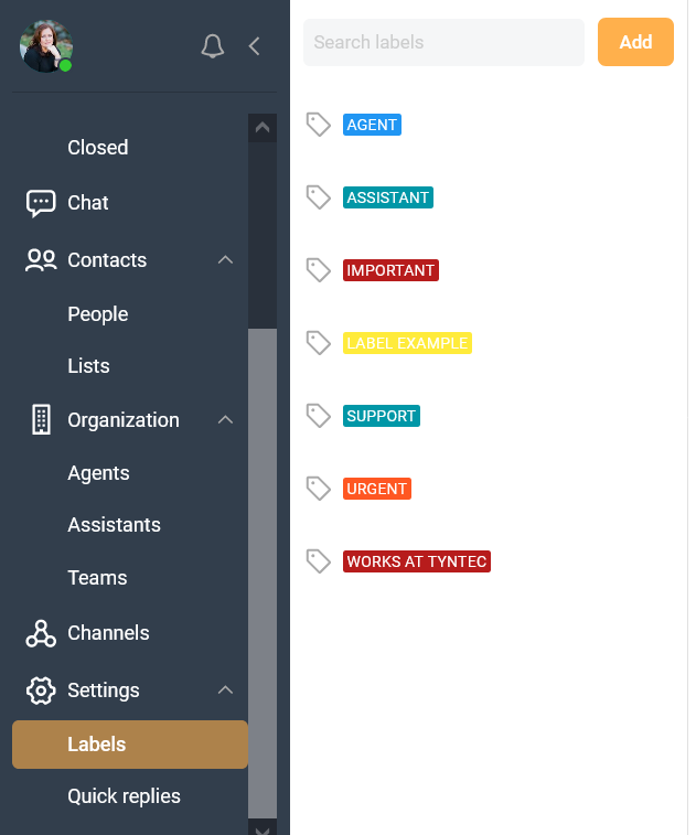 create labels 4