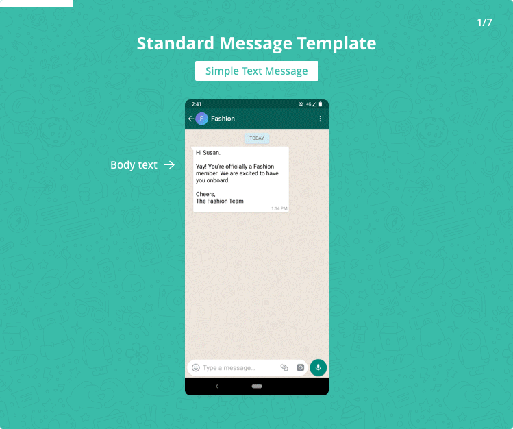 whatsapp business message template animation 4