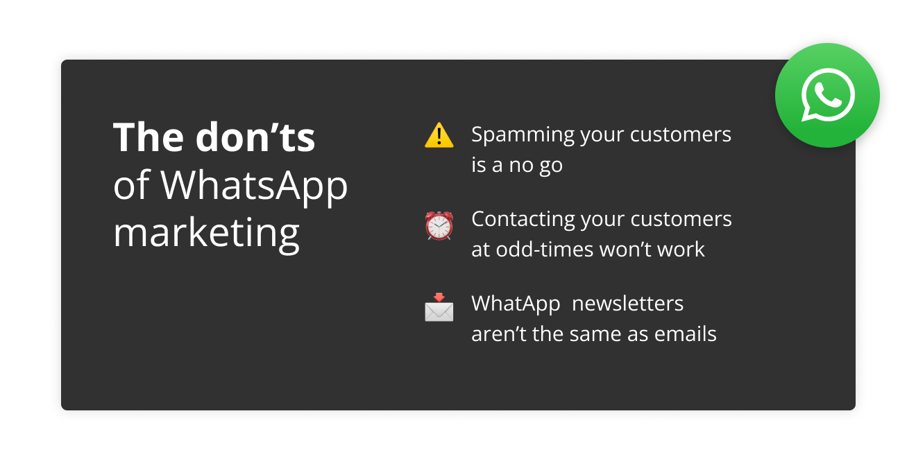 The dont's of WhatsApp Marketing 