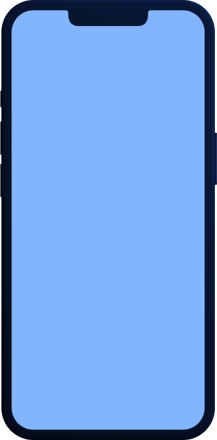 Illustration of a smartphone with a blank blue screen and a dark border, shown from the front—perfect for representing Inbox retail mobile platforms.